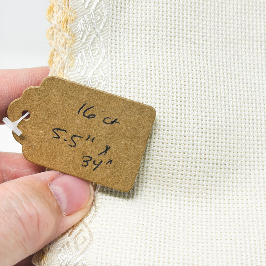 16 ct Yellow Scallop Edge Aida Banding – 5.5" x 34"