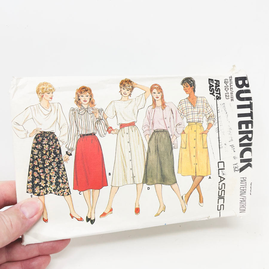 6305 Skirt Pattern (8-12) - Butterick - 1980s