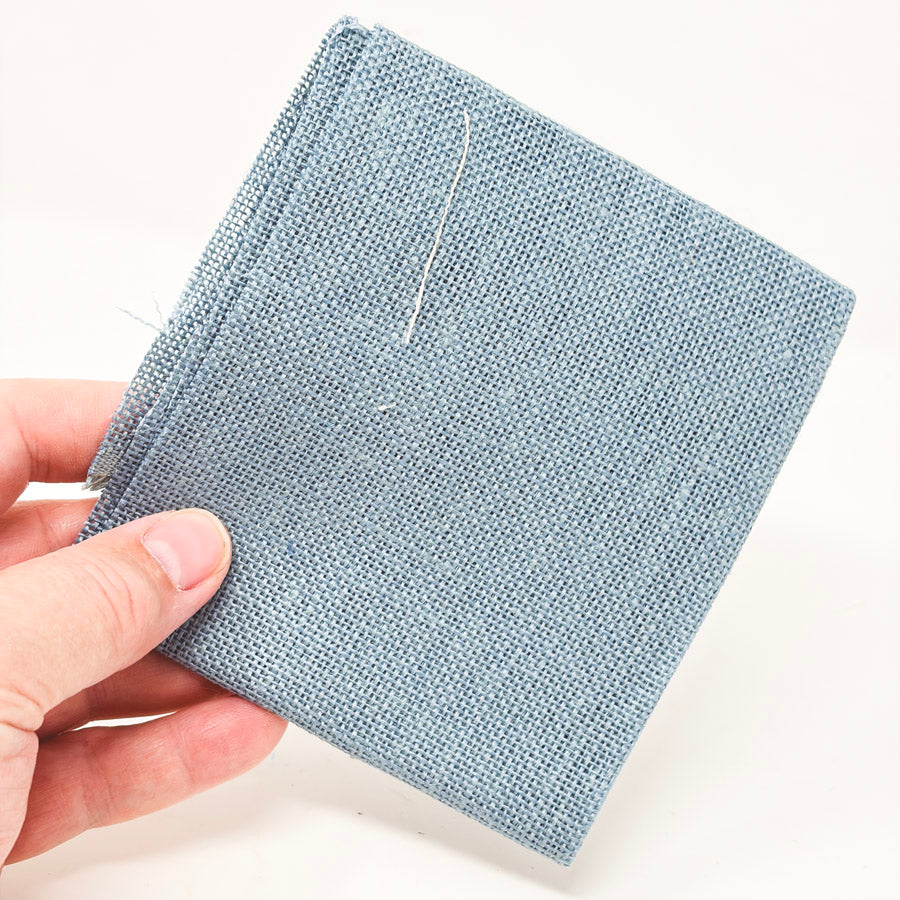 20 Count Stiff Blue Linen Fabric – 26" x 8"