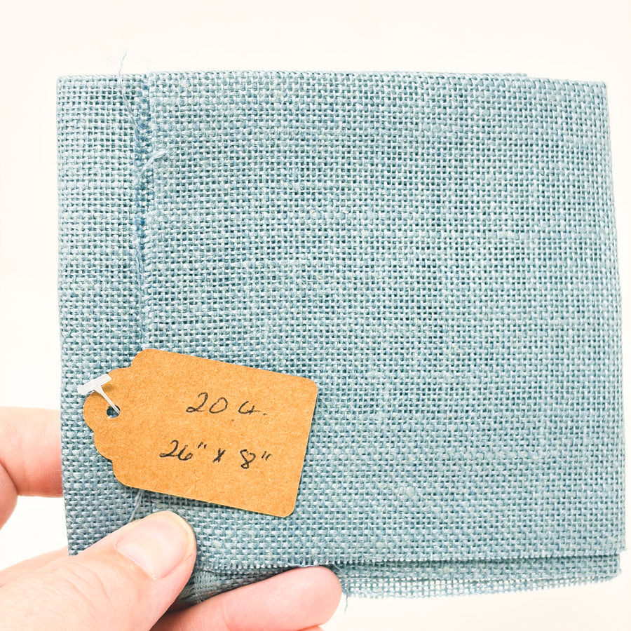 20 Count Stiff Blue Linen Fabric – 26" x 8"