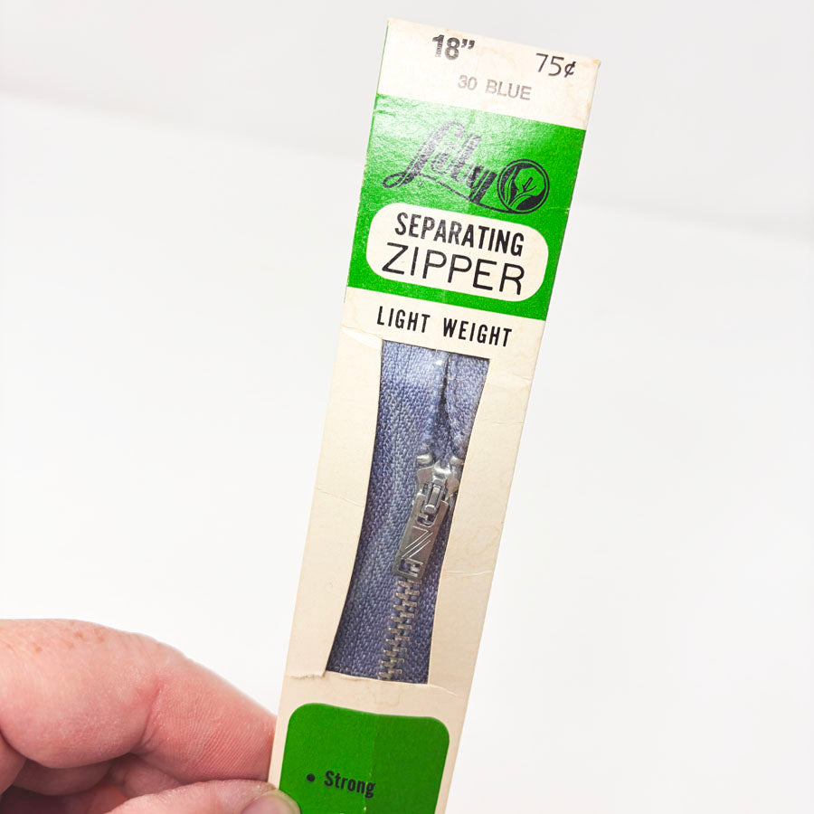 Lily 18" Blue Zipper