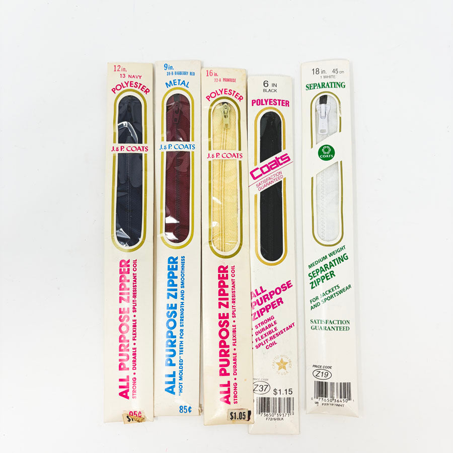 Coats Zippers - Pick a Style