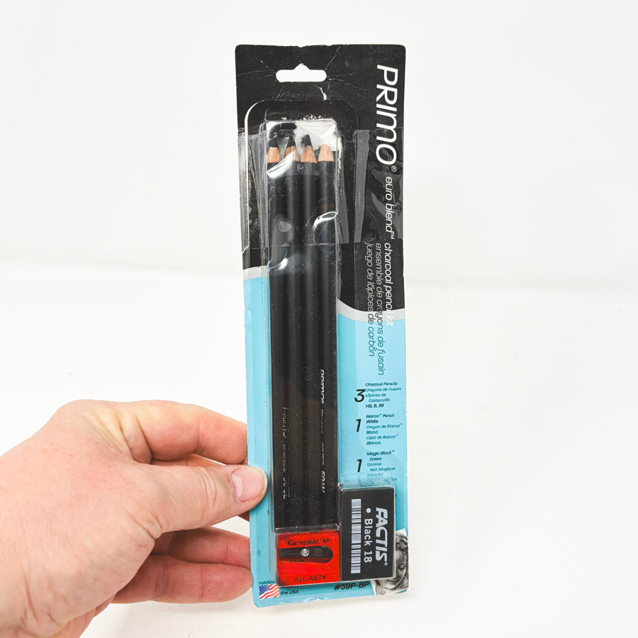 Primo Euro Blend Charcoal Drawing Kit