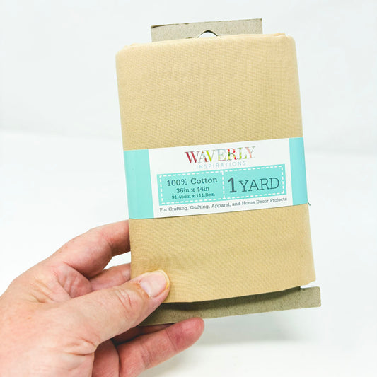 1 yd Tan Waverly Cotton Fabric