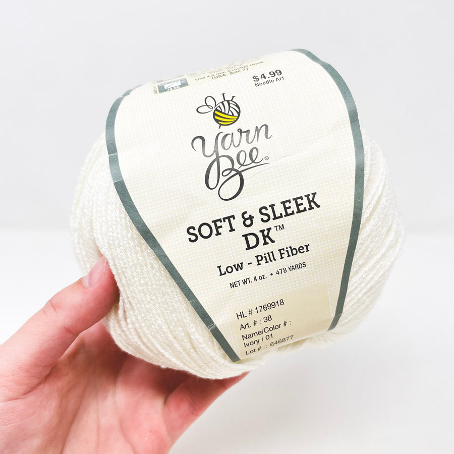 Yarn Bee Soft & Sleek DK Yarn – Ivory (1)