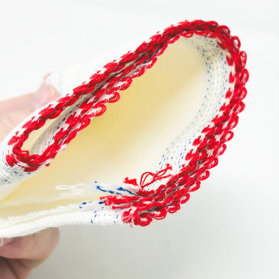26 ct Blue & Red Scallop Aida Banding – 5" x 36"