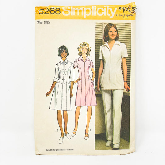 Vintage Simplicity Uniform Sewing Patter 5268 - Size 18 1/2