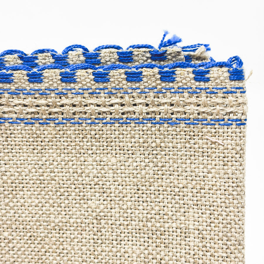 26 ct Tan with Blue Scallop Aida Banding – 4.75" x 34"