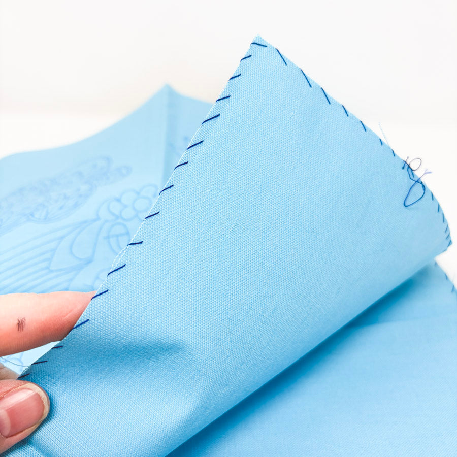 Avon Creative Needlecraft Blue Moo Pillow Crewel Embroidery Kit