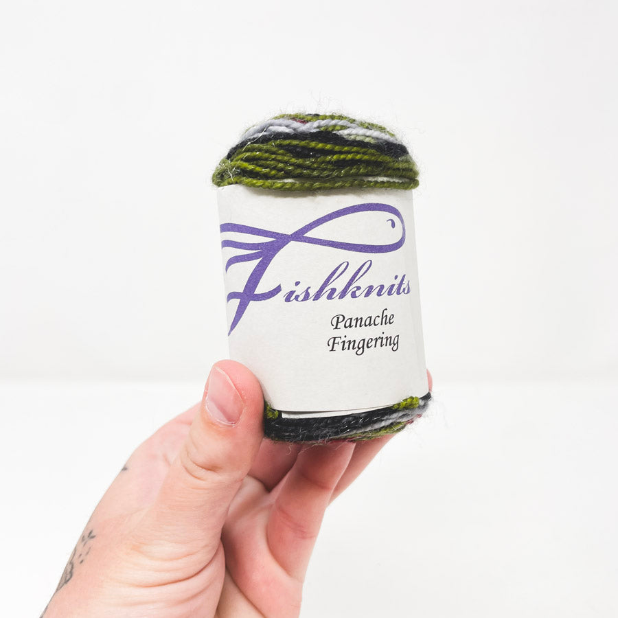 Fishknits Panache Fingering Yarn Remnant - Wicked