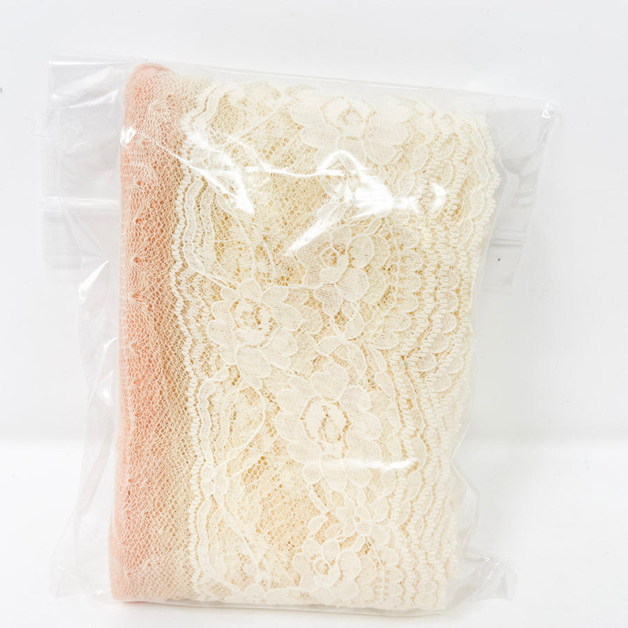Peach and Cream Scallop Lace