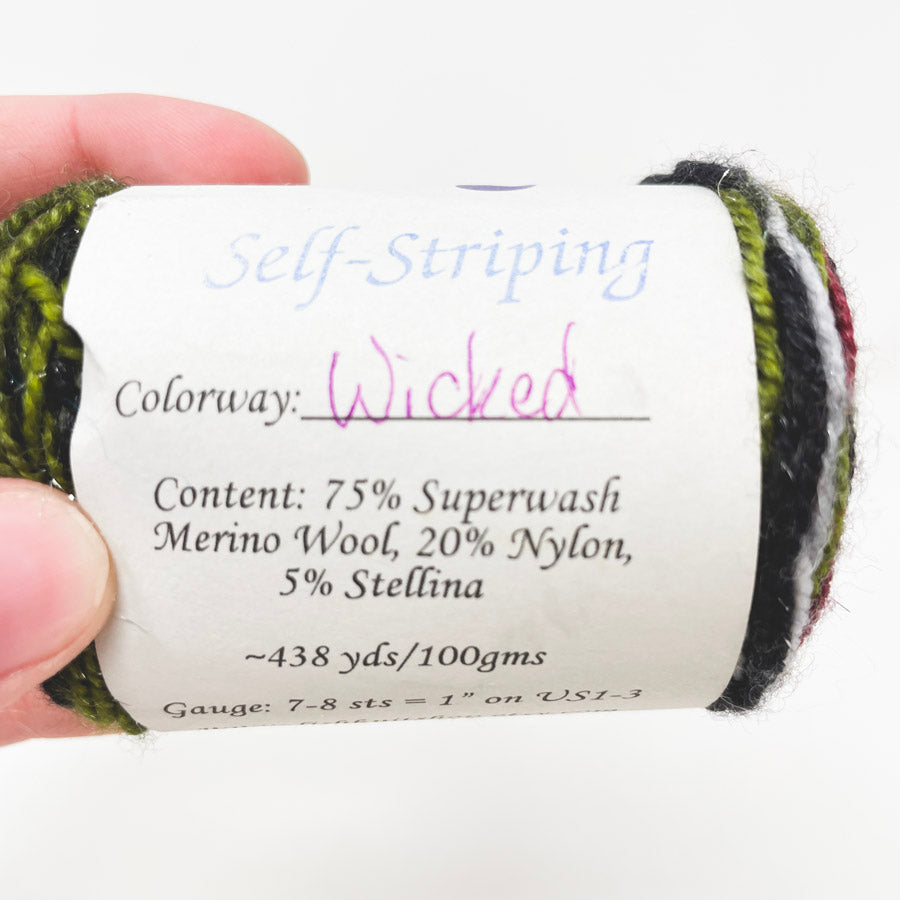 Fishknits Panache Fingering Yarn Remnant - Wicked