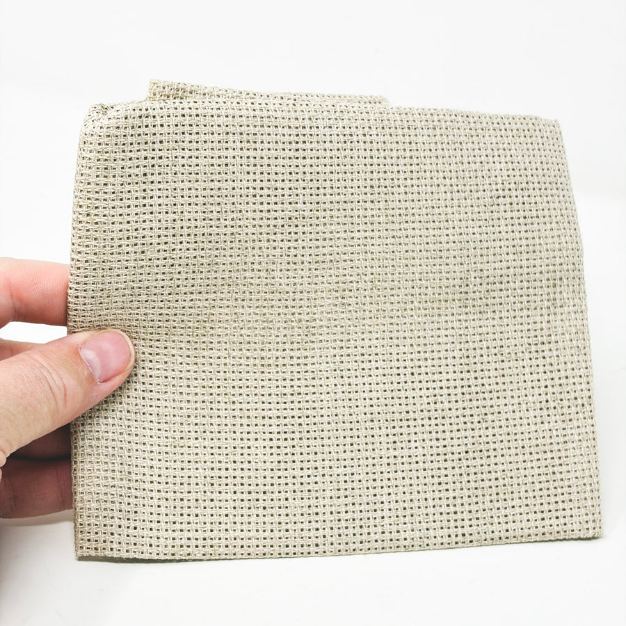 12 Count Rustic Tan Open Weave Fabric – 16" x 17"