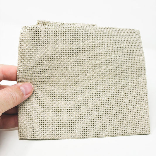 12 Count Rustic Tan Open Weave Fabric – 16" x 17"