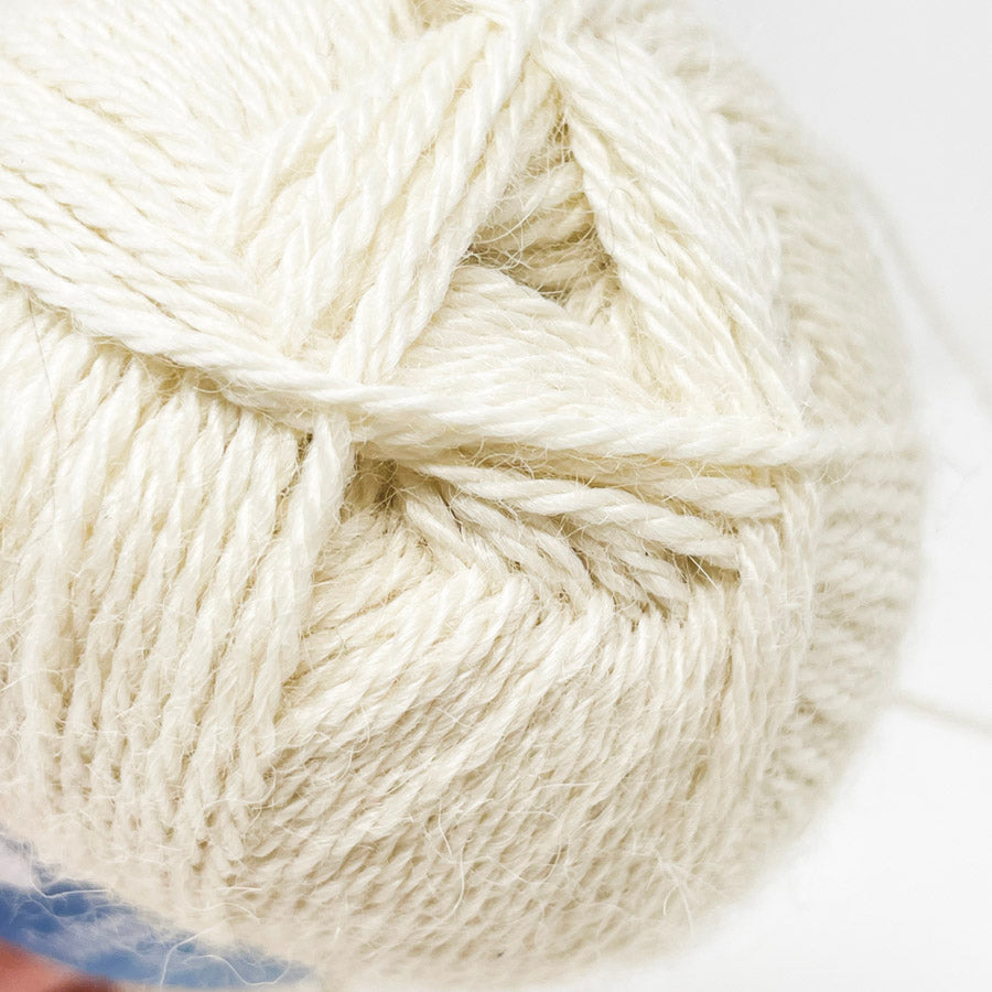 Cloudborn Fibers Baby Alpaca Fingering Yarn – Ecru