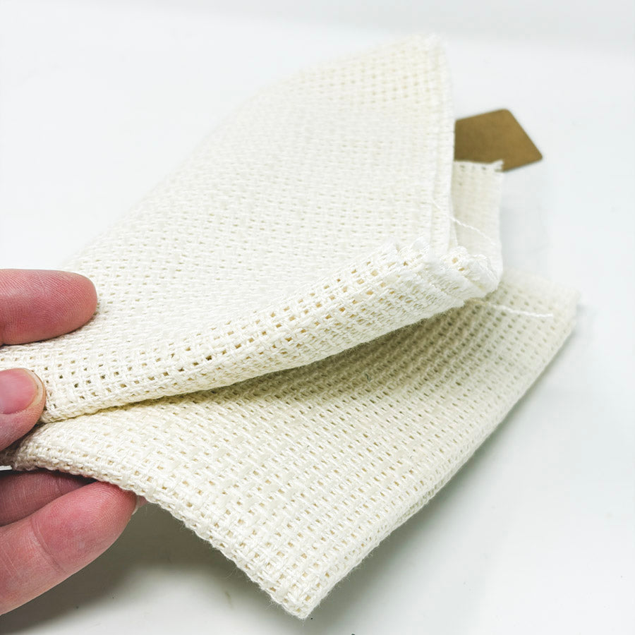 8 Count Rustic Cream Open Weave Fabric – 18" x 26"