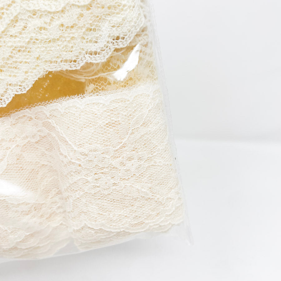 Bundle of Cream Lace & One with Pink Stripe