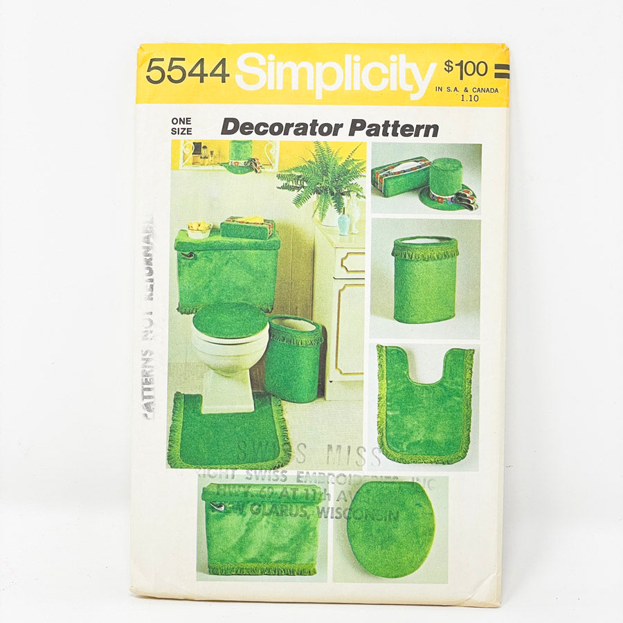 Vintage Simplicity Bathroom Decorator Sewing Pattern 5544