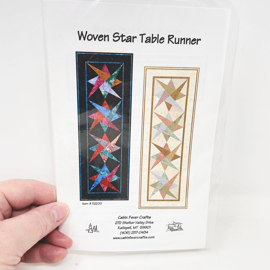 Woven Star Table Runner Pattern by Cabin Fever Crafts