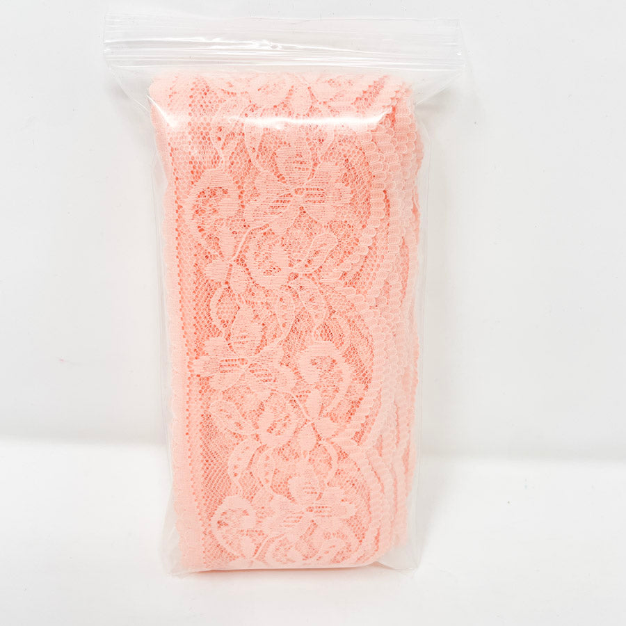 Pink Scallop Lace- 2.5" Wide