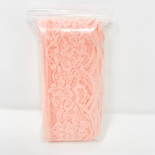 Pink Scallop Lace- 2.5" Wide