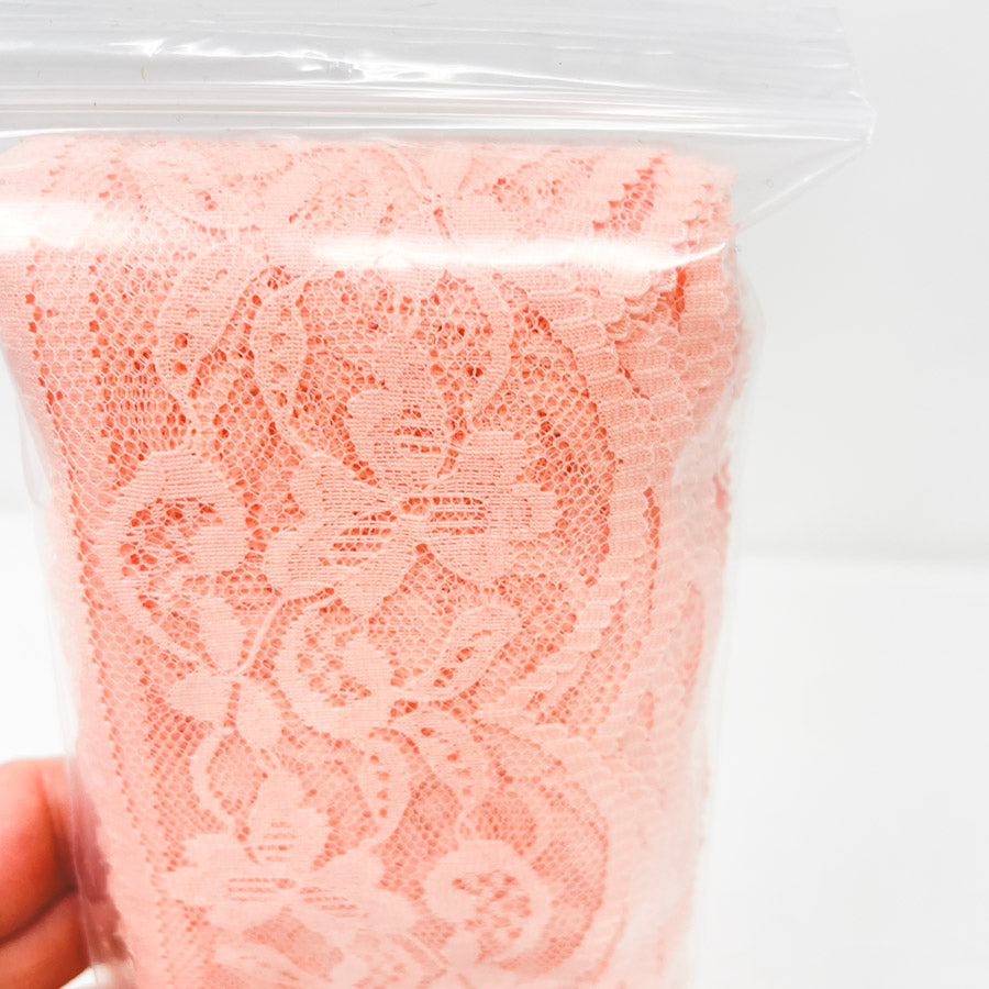 Pink Scallop Lace- 2.5" Wide