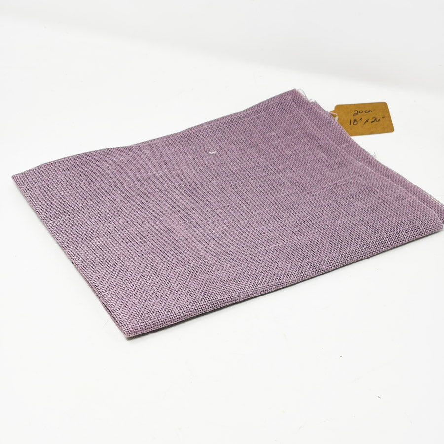 20 Count Stiff Lilac Linen Fabric – 26" x 18"