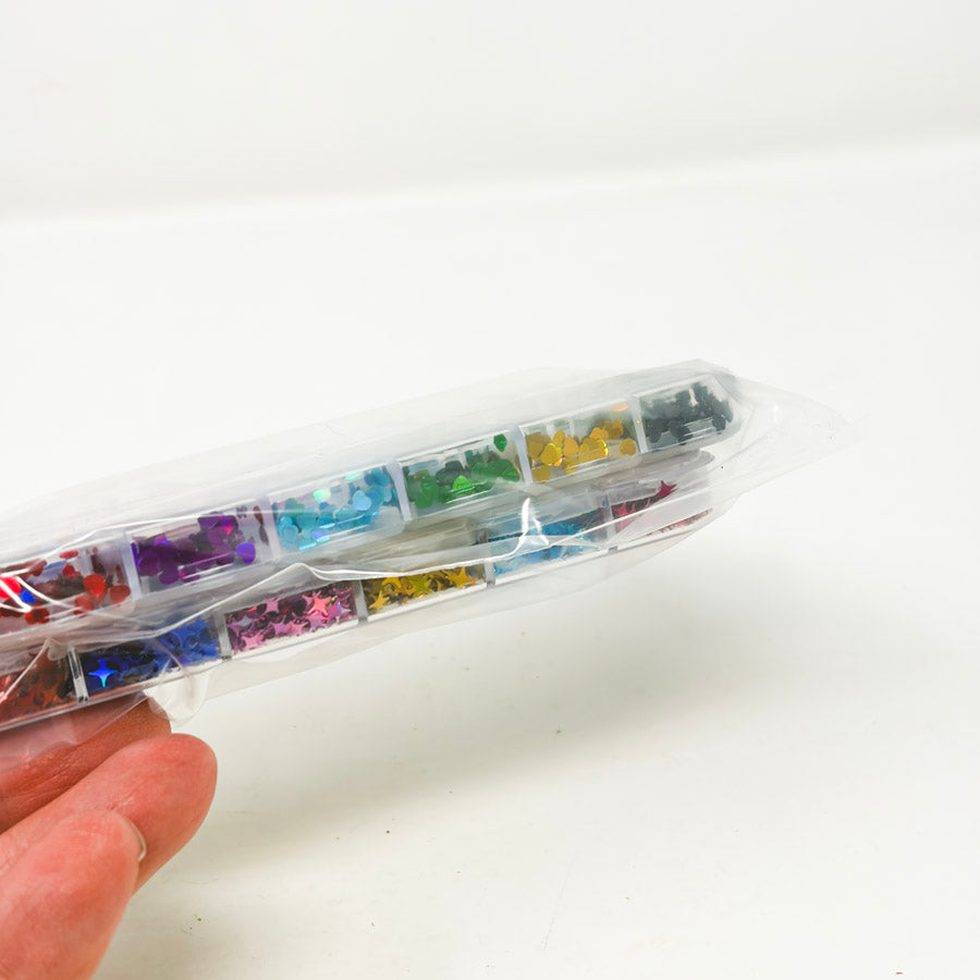 Heart and Star Glitter Sequins for Nail Art