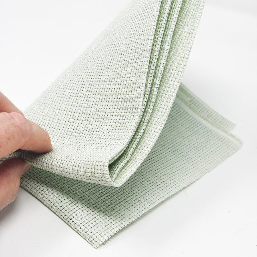 12 Count Rustic Seafoam Open Weave Fabric – 26" x 18"
