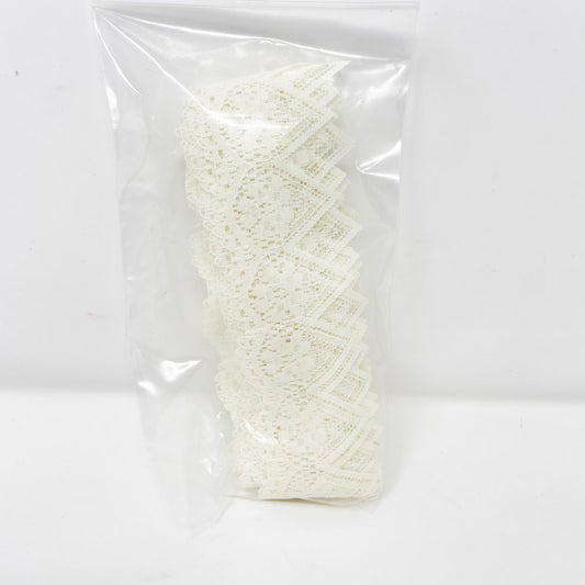 Cream Diamond Edge Lace- 1.5" Wide
