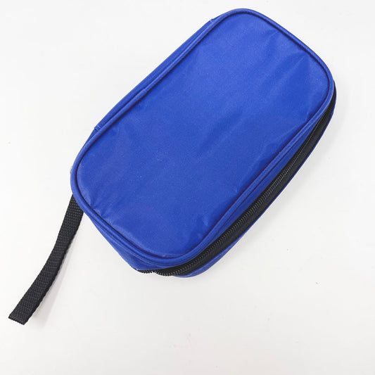 Blue Nylon Zipper Pouch