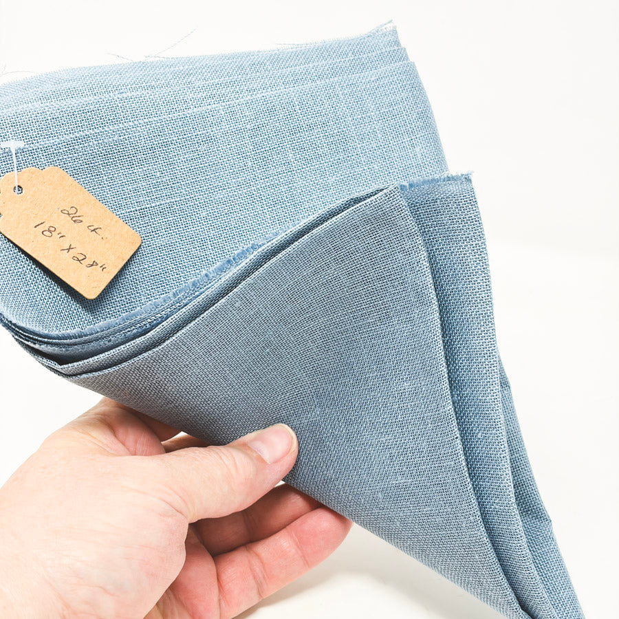 26 Count Stiff Country Blue Linen Fabric – 28" x 18"