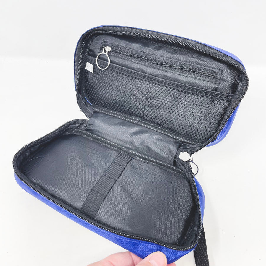 Blue Nylon Zipper Pouch