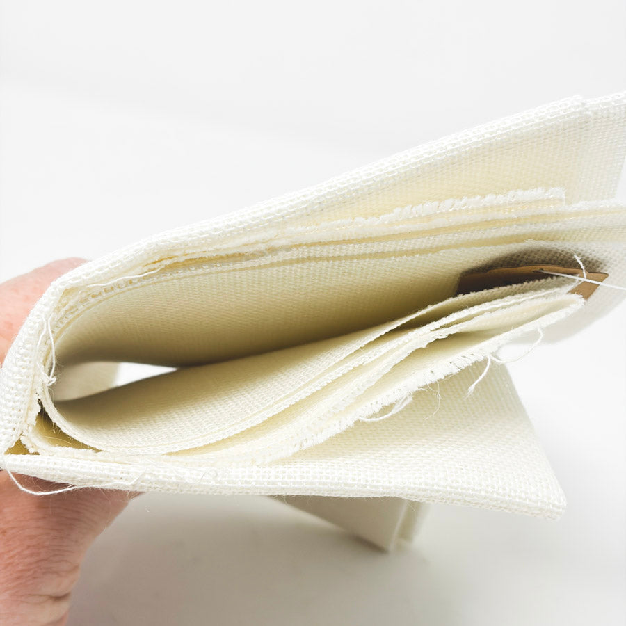 22 Count Stiff Cream Linen Fabric – 26" x 20"