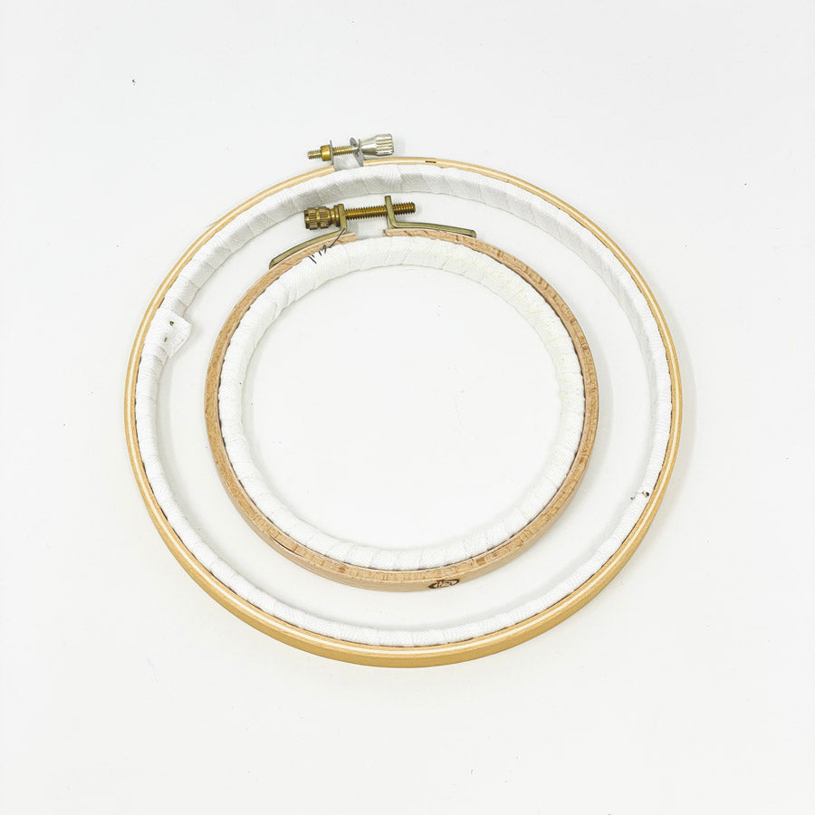 Twill Wrapped Wood Embroidery Hoops