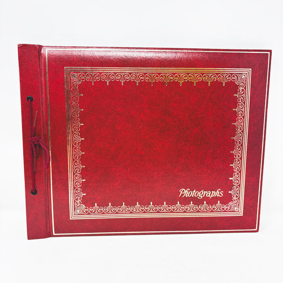 Vintage Red Photo Album with Black Paper Pages