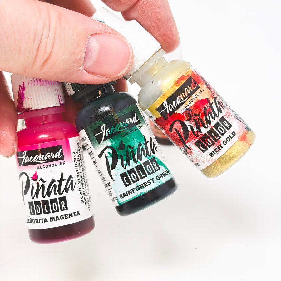 Jacquard Pinata Alcohol Ink 9 pc Set With Claro Extender
