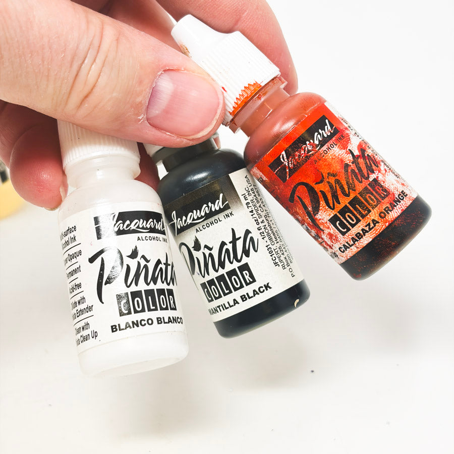 Jacquard Pinata Alcohol Ink 9 pc Set With Claro Extender