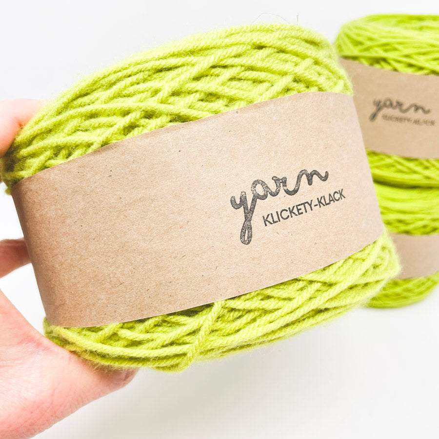 Bright Green Acrylic Yarn Cakes (1)