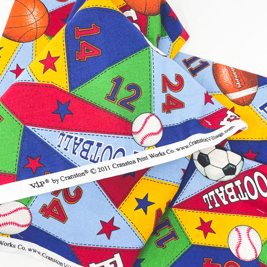 3 yds - Kids Sports Novelty Fabric