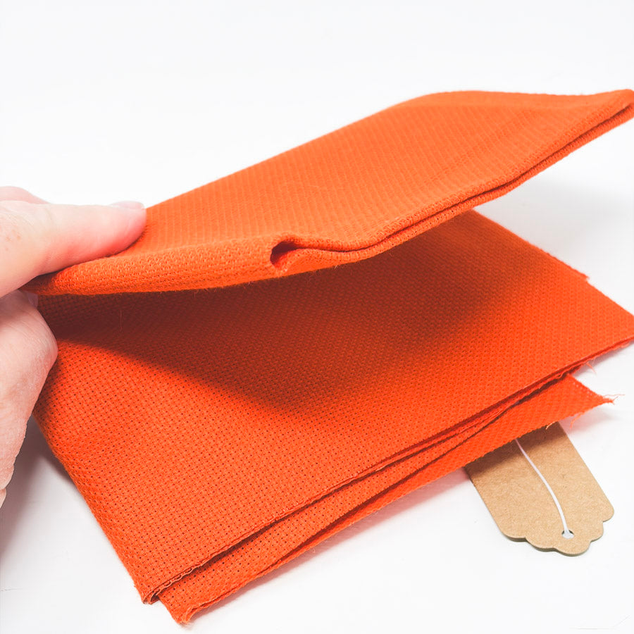 15 Count Stiff Deep Orange Aida – 18" x 24"