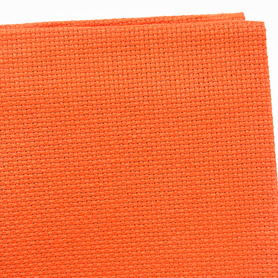 15 Count Stiff Deep Orange Aida – 18" x 24"