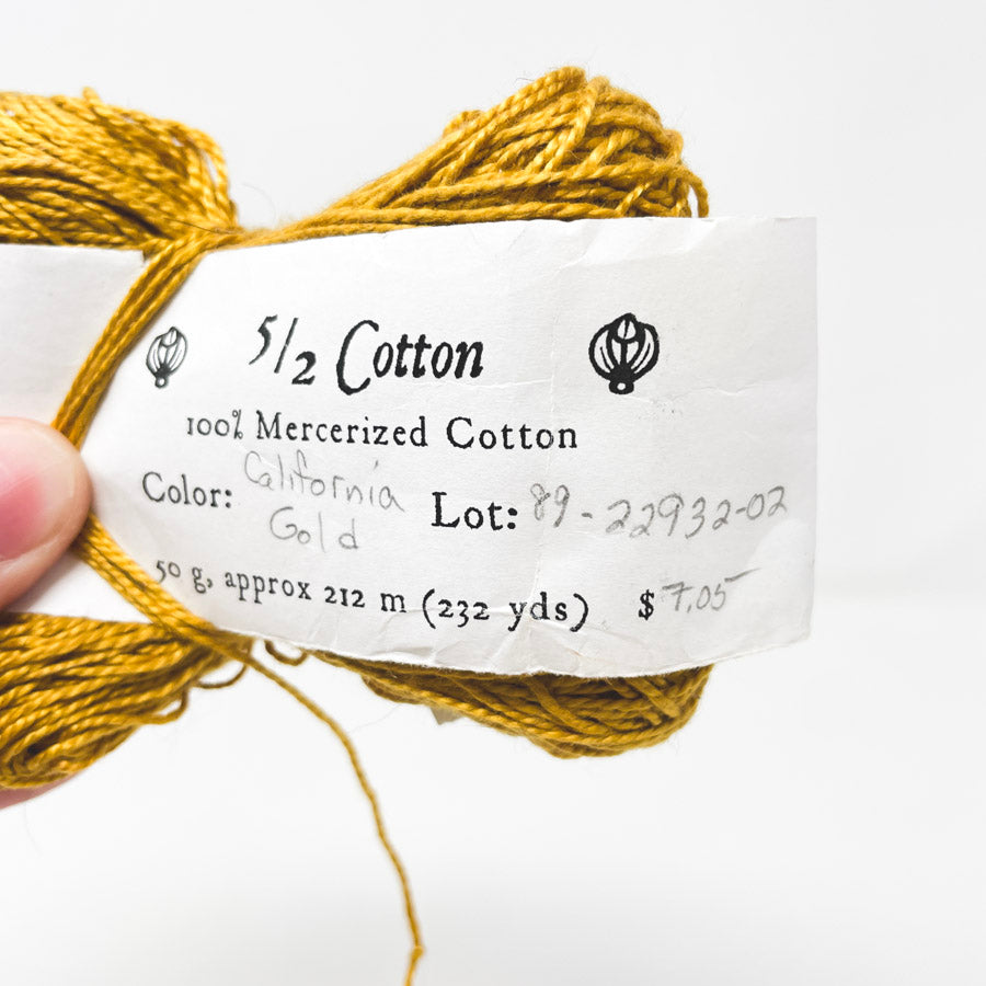 Ursula's Alcove California Gold Cotton Yarn Remnant