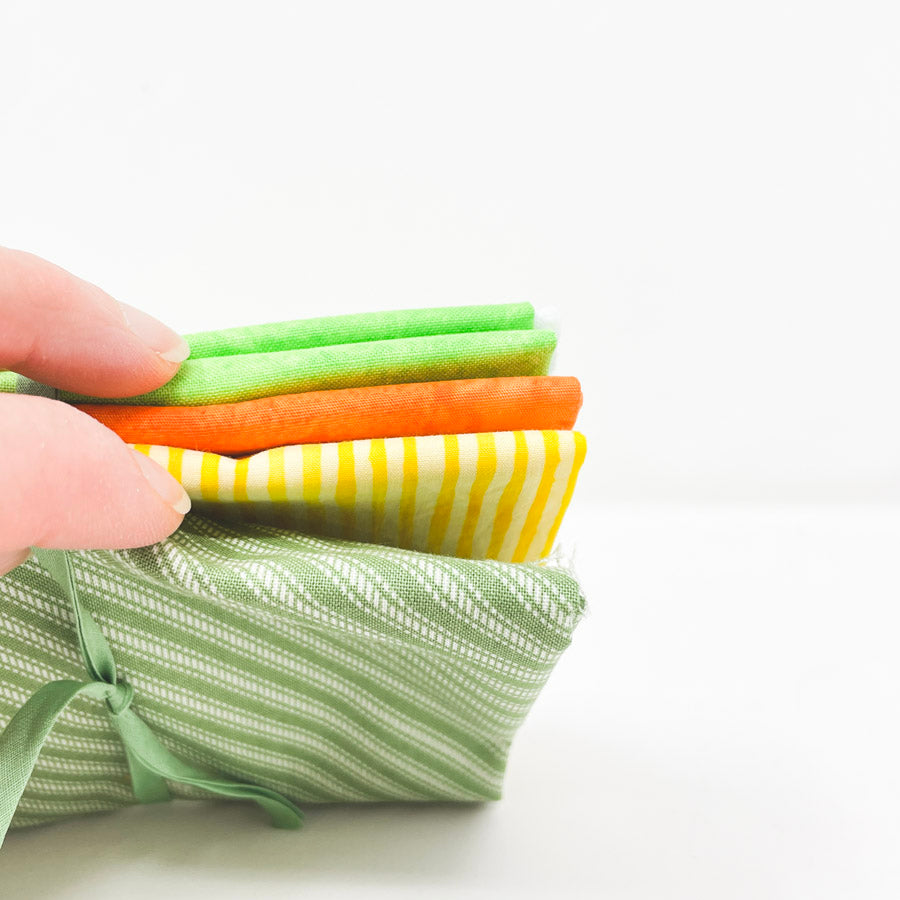 Green, Yellow, and Orange fabric bundle