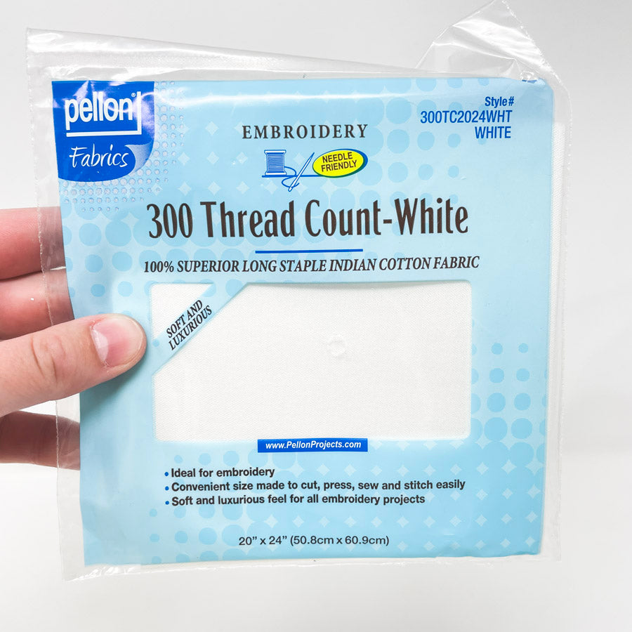 Pellon 300 Thread Count White Cotton Fabric