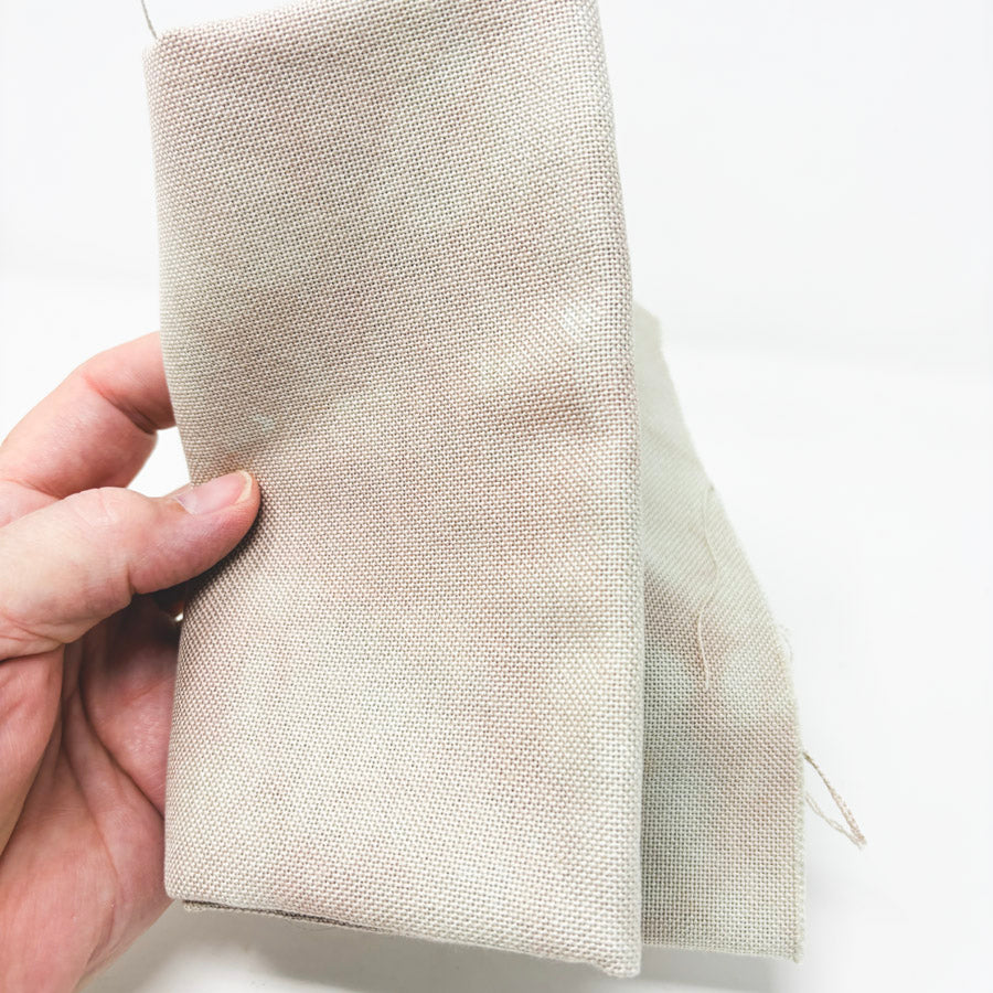 32 Count 26" x 18" Evenweave Fabric - Pink on Ecru