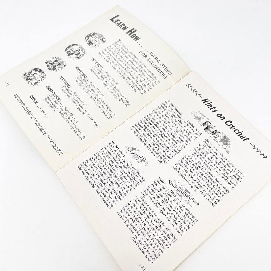 Vintage Learn How Book by Coats & Clark