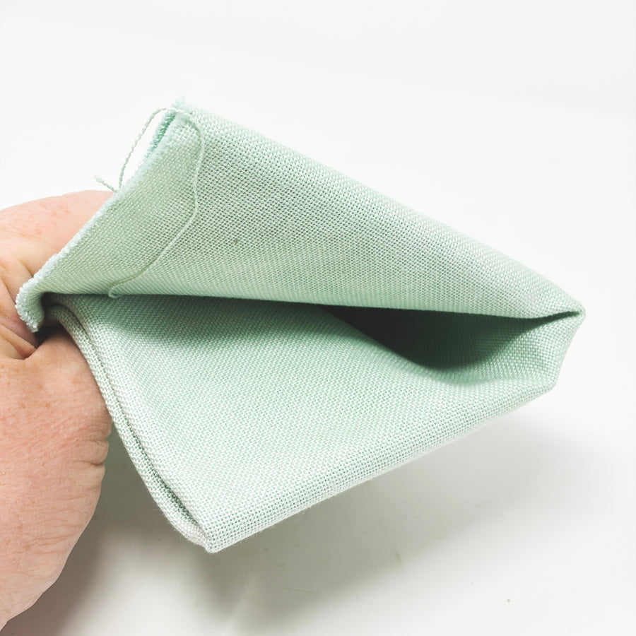 32 Count 26" x 18" Evenweave Fabric - Lt Green on White