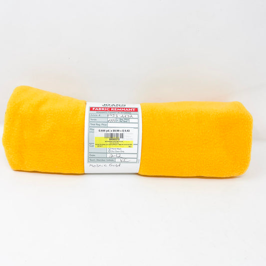 0.44 Yards Yellow Fleece Fabric