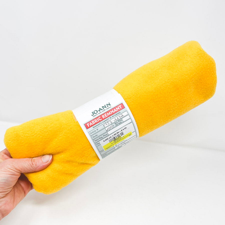 0.44 Yards Yellow Fleece Fabric